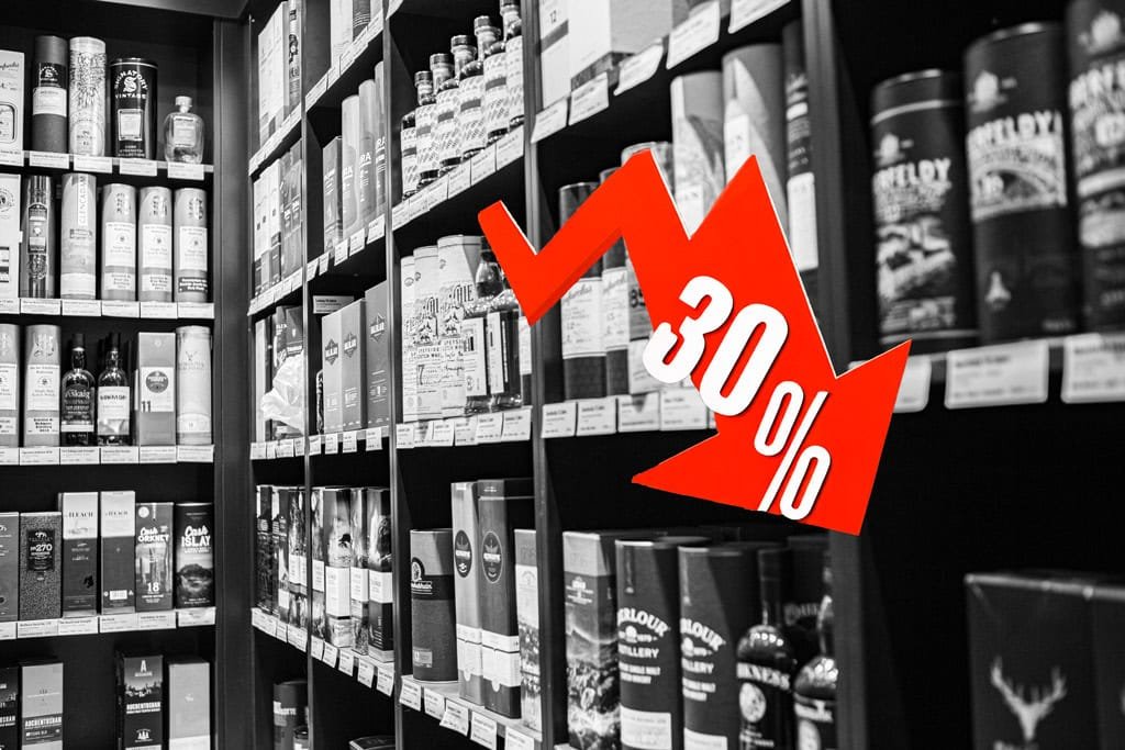 Whiskyflaschen im Regal